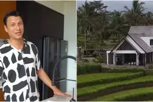Letaknya di tengah sawah, 11 potret dapur di vila ayah Christian Sugiono ini tampilannya mewah