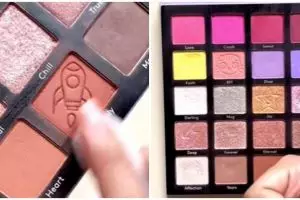 Bukan dibersihkan satu persatu, trik wanita atasi palet eyeshadow kotor ini cuma pakai 1 alat rumahan
