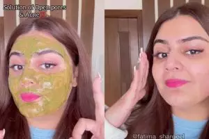 Pori-pori ikut mengecil, trik wanita berantas wajah berjerawat ini cuma pakai 1 jenis daun