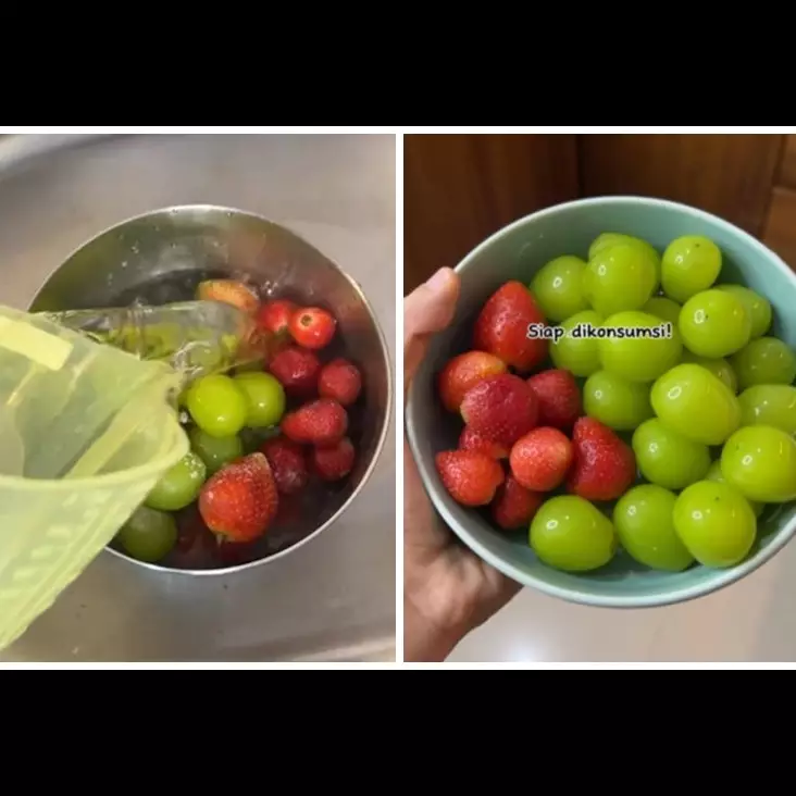 Bukan dicampur tepung, cara wanita bersihkan lapisan lilin pada anggur ini cukup pakai 1 bahan dapur