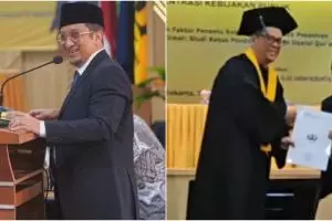 Gelar doktornya tuai perdebatan warganet, ini 9 momen Yusuf Mansur jalani sidang S3 ditemani istri