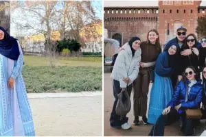 9 Momen Ria Ricis liburan ke Eropa usai gugat cerai, reaksinya saat Lesti Kejora nyanyi bikin haru