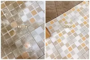 Tanpa disikat, ini trik hilangkan kerak hitam di lantai kamar mandi cuma tambah 2 bahan dapur