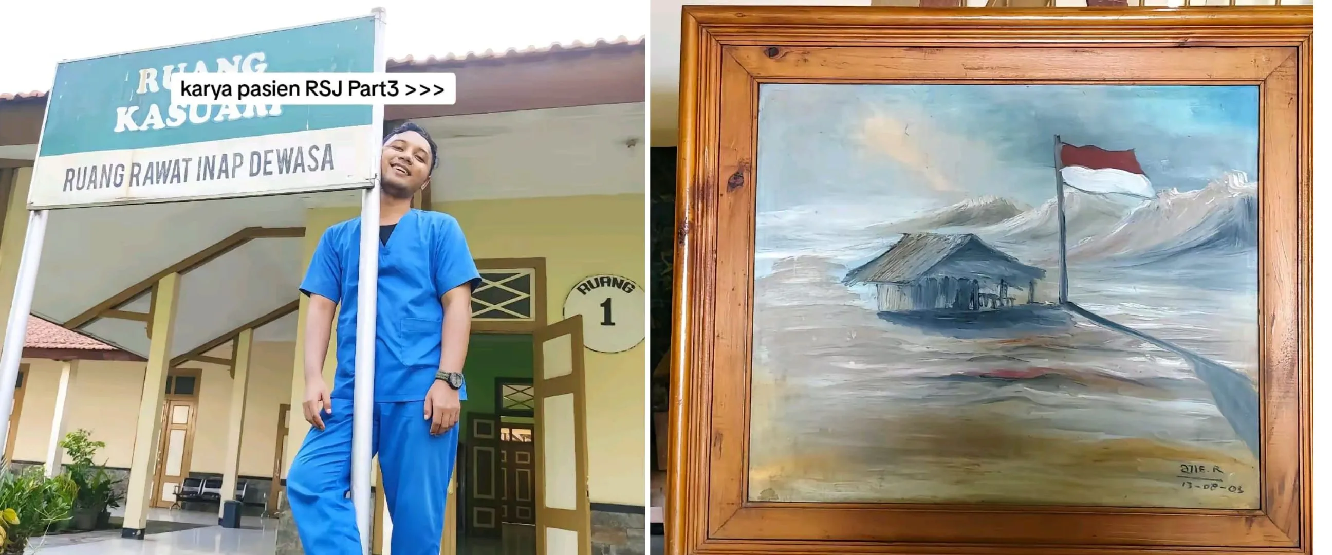 Momen pria bagikan hasil lukisan karya pasien RSJ ini bikin takjub, begini 11 penampakannya
