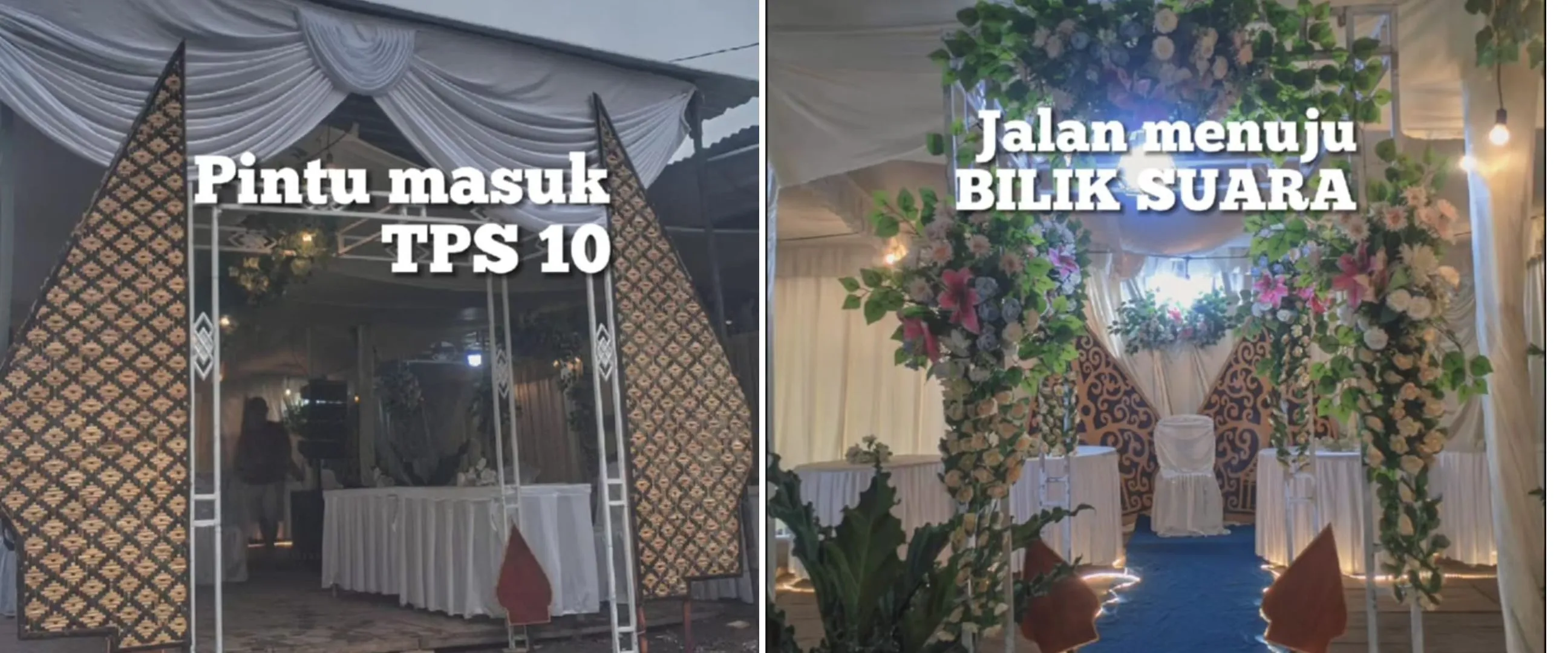 Bikin semangat nyoblos, 9 potret tempat pemungutan suara berkonsep kondangan ini banjir sorotan