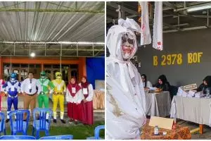 11 Potret lucu kostum anggota KPPS Pemilu 2024 ini bikin yang berjari ungu ketawa ngakak