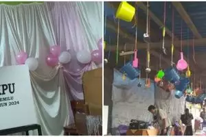 11 Potret kocak TPS Pemilu 2024 ini pakai dekorasi unik, bikin nyoblos sambil nyengir