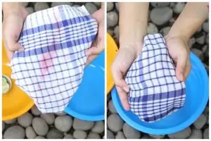 Tak perlu direndam detergen, ini trik mencuci noda membandel di lap dapur pakai 1 jenis buah