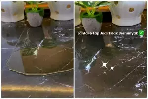 Nggak perlu dilap, ini cara bersihkan tumpahan minyak goreng di lantai agar kinclong dan kesat lagi