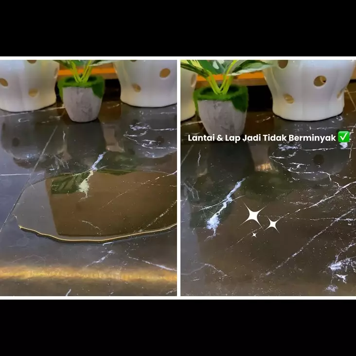 Nggak perlu dilap, ini cara bersihkan tumpahan minyak goreng di lantai agar kinclong dan kesat lagi