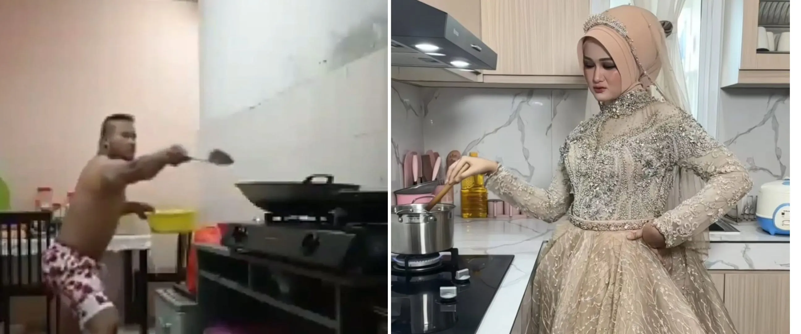 Absurdnya tak terbendung, 45 Potret kocak gaya orang masak kelewat nyeleneh ini bikin tepuk jidat