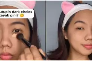 Tanpa eyeshadow oranye, ini trik tutupi mata panda tanpa takut jadi abu-abu hanya pakai 1 alat