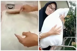 Tak direndam detergen, trik ibu-ibu cuci bantal dekil dan berjamur ini ampuh cuma tambah 2 bahan dapur
