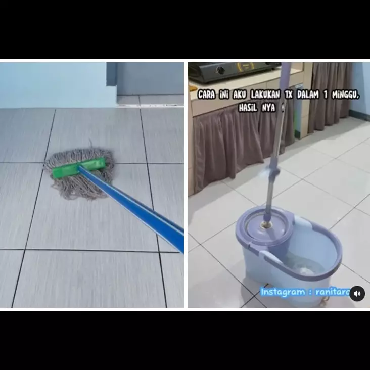 Bukan dicampur sabun cuci piring, ini trik mengepel lantai agar kesat dan wangi ditambah 1 bahan dapur