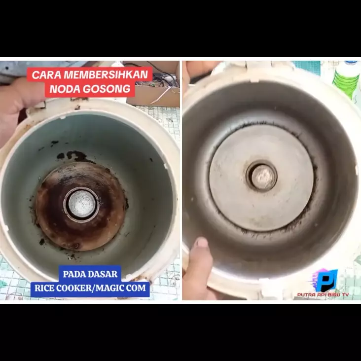 Tanpa digosok pasta gigi, ini cara hilangkan noda gosong di dasar rice cooker cuma pakai 1 bahan dapur