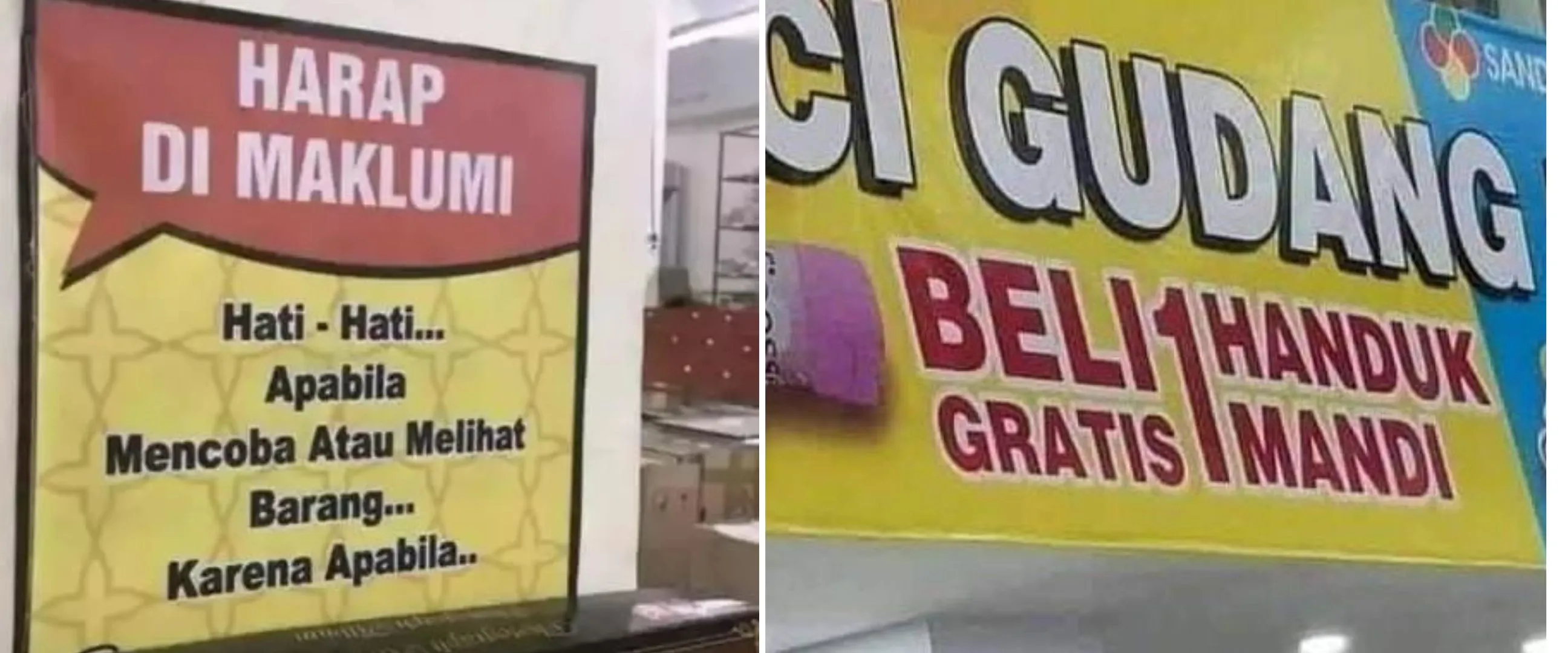 45 Potret kocak tulisan di tempat umum ini saking nyelenehnya bikin gagal paham, bacanya geregetan