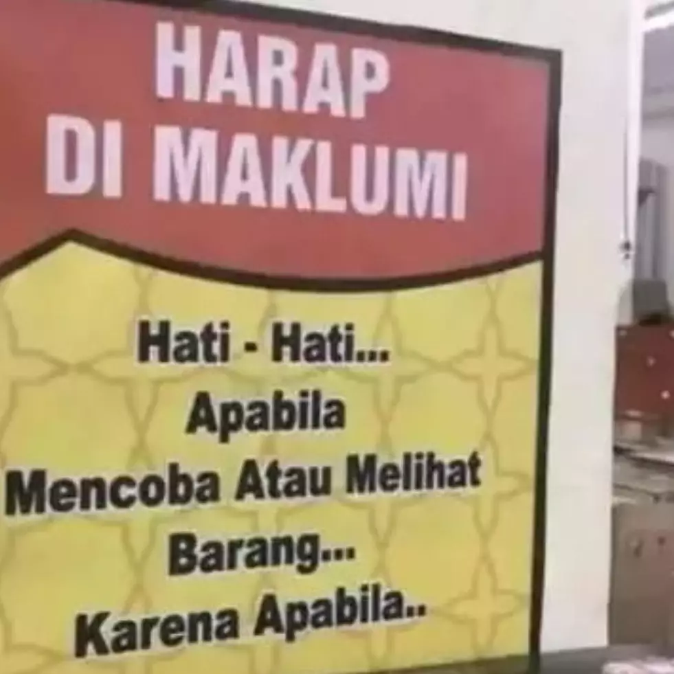 45 Potret kocak tulisan di tempat umum ini saking nyelenehnya bikin gagal paham, bacanya geregetan