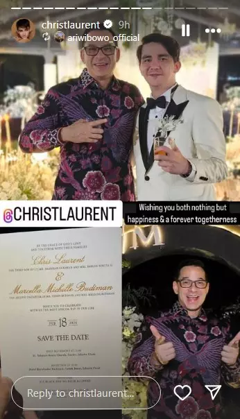 pernikahan Chris Laurent © Instagram