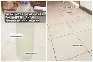 Bukan dicampur cuka, ini cara mengepel lantai agar kinclong, kesat, dan wangi ditambah 1 bahan dapur
