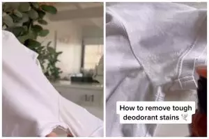 Bukan direndam detergen, ini cara basmi noda deodoran di ketiak baju putih cukup tambah 1 bahan dapur