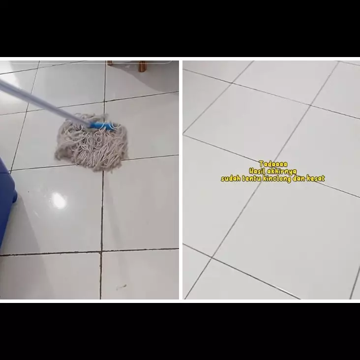 Tanpa cuka, trik mengepel lantai ala ibu rumah tangga ini hasilnya kesat cukup tambah 1 bahan dapur