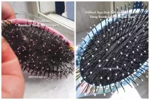 Tanpa disikat, ini cara agar sisir rambut penuh kotoran jadi bersih lagi cuma tambah 1 bahan dapur