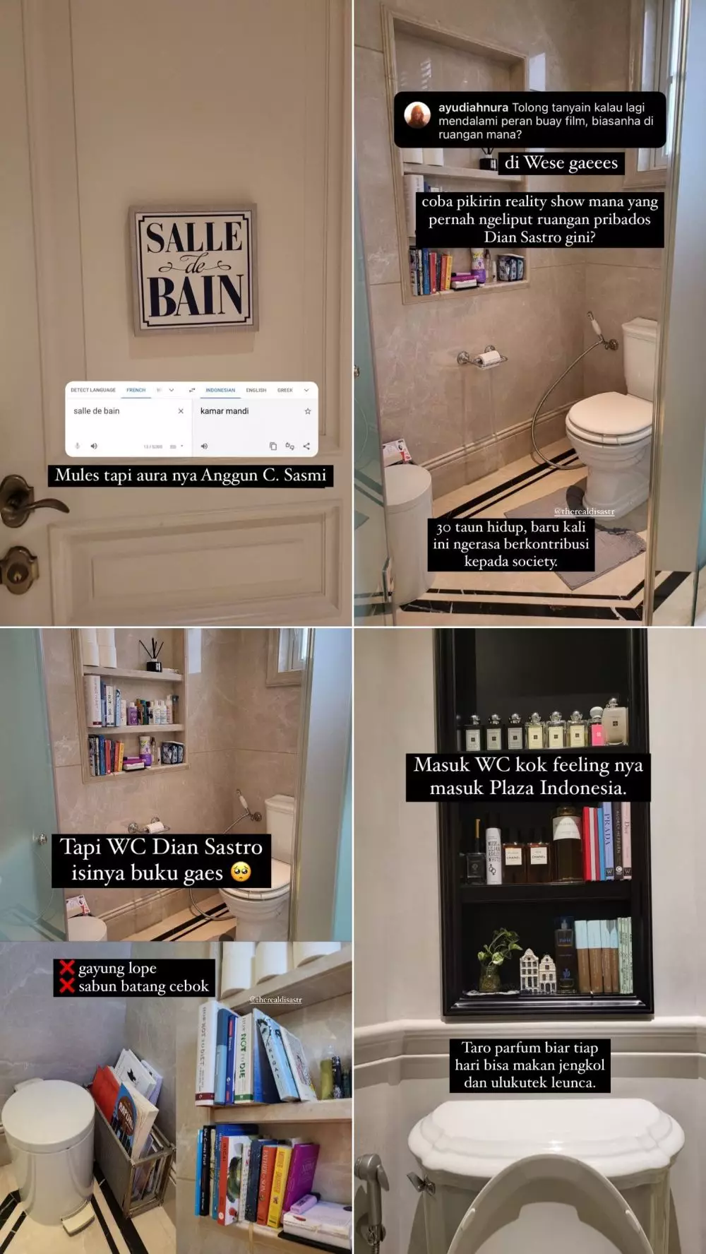 kamar mandi aktris © berbagai sumber