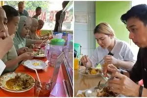Gaya 9 pesinetron saat makan di warteg ini sukses curi perhatian, Amanda Manopo nyentrik pakai kebaya