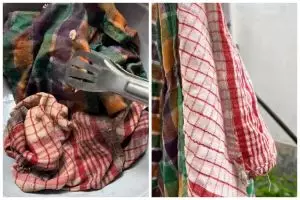 Tanpa ditaburi baking soda, ini cara cuci lap dapur dekil berjamur cukup pakai 2 bahan sederhana