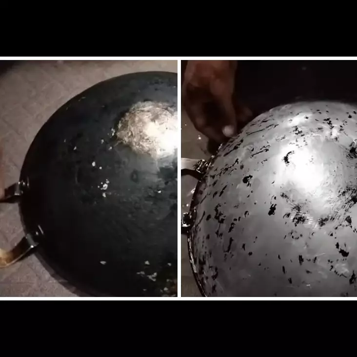 Cuma modal Rp5.000, cara bersihkan kerak gosong di pantat wajan ini ampuh pakai 2 bahan sederhana