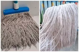 Tanpa direndam berjam-jam, ini trik ampuh memutihkan kain pel dekil cuma tambah 1 bahan dapur