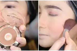 Trik aplikasikan kontur atasi wajah bulat ala MUA ini hasilnya auto tirus bak beda orang