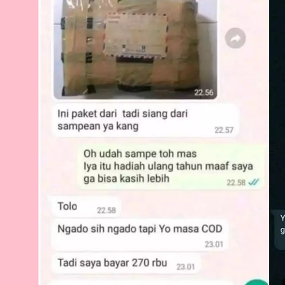 11 Chat lucu ngasih hadiah ke pasangan ini bukannya senang malah bikin marahan, nggak habis pikir