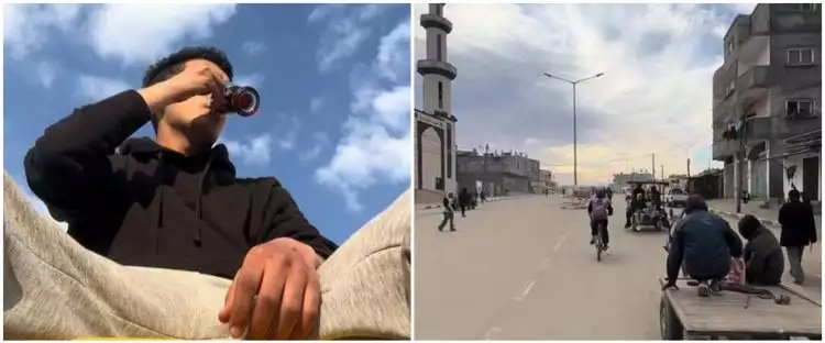 Pria ini bagikan cerita sehari di kota Gaza, terbiasa lihat jet tempur lewat lihatnya bikin deg-degan