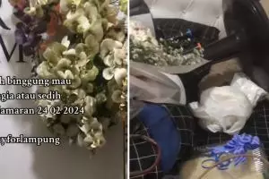 Tengah bahagia diserang bencana, momen banjir datang di saat lamaran belum selesai ini bikin nyesek