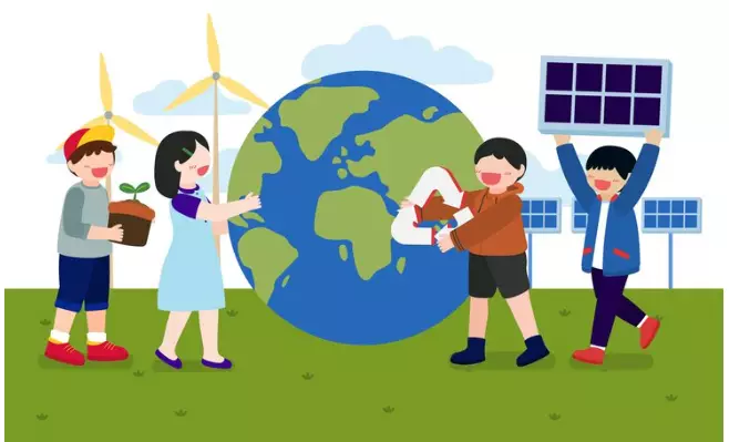 Contoh lingkungan sekolah yang baik dan bersih © Freepik