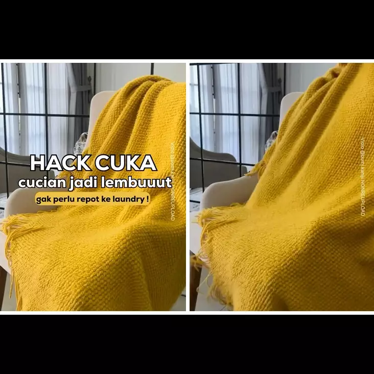 Cuma tambah 1 bahan dapur, emak-emak ini mencuci selimut kotor jadi bersih dan terasa lebih lembut