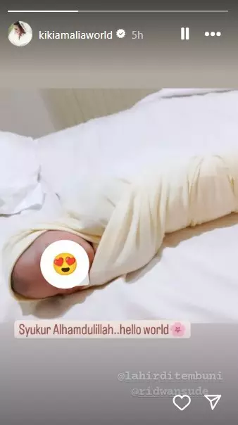 Kiki Amalia jalani persalinan alami © Instagram