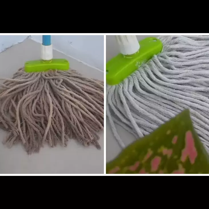 Bukan pakai detergen, ini trik memutihkan kain pel dekil cukup pakai tambahan 1 bahan dapur