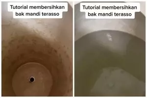 Tanpa disikat, ini trik mudah hilangkan kerak kuning di bak mandi pakai tambahan 1 bahan dapur