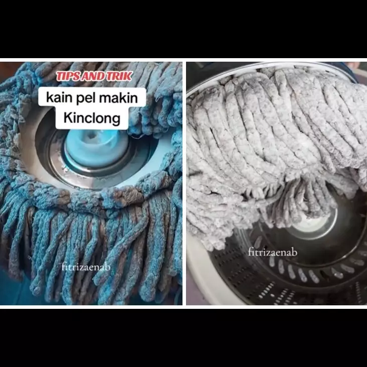 Tanpa direndam semalaman, trik emak-emak bersihkan kain pel ini cukup tambah 1 bahan dapur