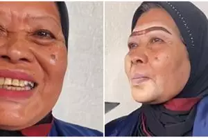 Transformasi makeup nenek jadi pengantin layaknya usia 30 tahun, ternyata ini rahasia kerutannya enyah