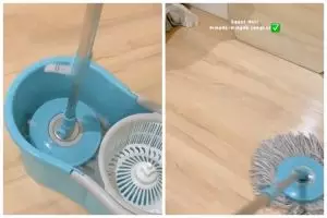 Tanpa diberi cuka, ini trik mengepel lantai agar awet kesat sampai 3 hari cukup pakai 2 bahan dapur