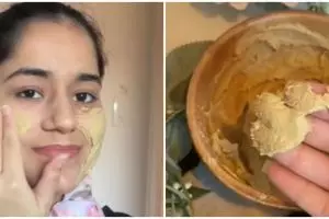Tanpa produk skincare, wanita India ini hilangkan flek hitam pakai yoghurt dicampur 1 jenis kulit buah