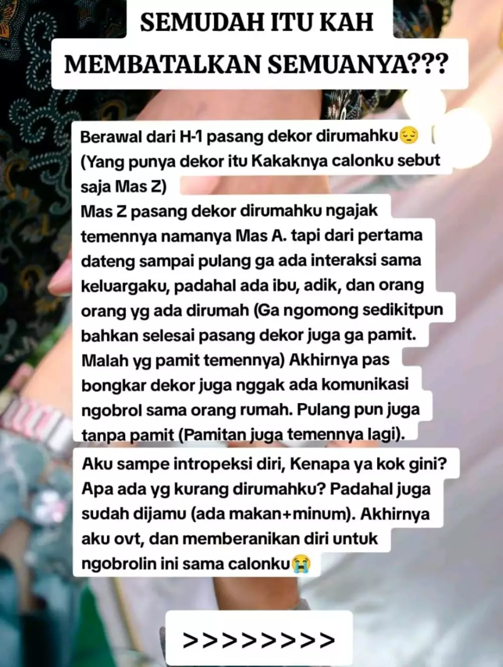 batal nikah karena kakak ipar © TikTok