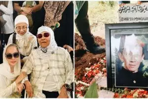 Tiko Aryawardhana hadiri pemakaman ayah Bimbim Slank, status hubungan keluarga suami BCL jadi sorotan