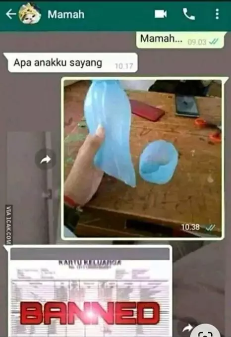 Chat lucu orang tua dan anak © X