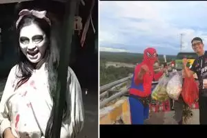 45 Potret kocak kostum pedagang ini nyeleneh tapi totalitasnya bikin pengen angkat topi, kreatif pol