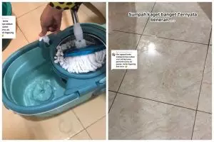 Nggak cuma sabun cuci piring, ini trik mengepel lantai agar kinclong dan mengilap cuma tambah 1 bahan
