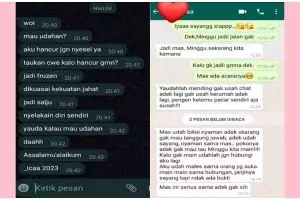 11 Chat lucu pacar marah-marah ini nggak usah dilawan mending pasrah, cuma bisa ngelus dada